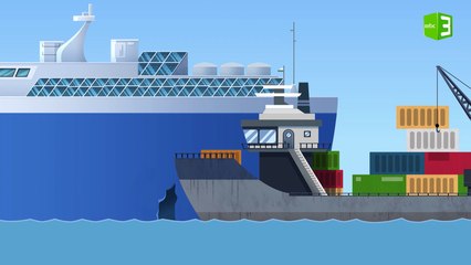 إصطدام سفينتين في عرض البحر