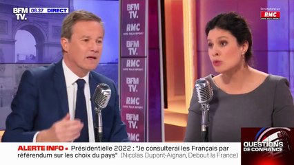 "Trucage!": Nicolas Dupont-Aignan dénonce l'intérêt des sondages, "faits sur ceux qui sont sûrs d'aller voter"