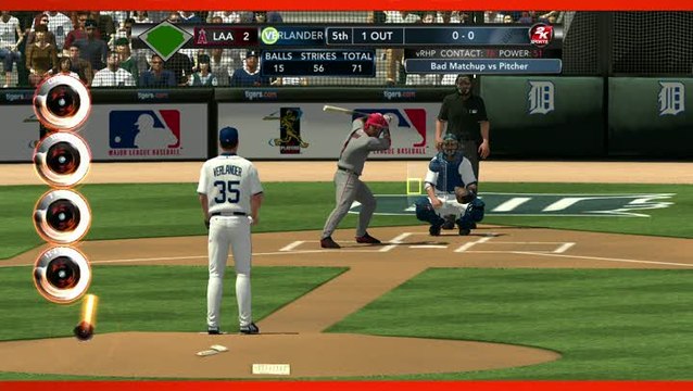 Major League Baseball 2K12 : Detroit vs LA