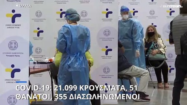 Ελλάδα - Covid-19: 21.099 νέα κρούσματα, 51 θάνατοι