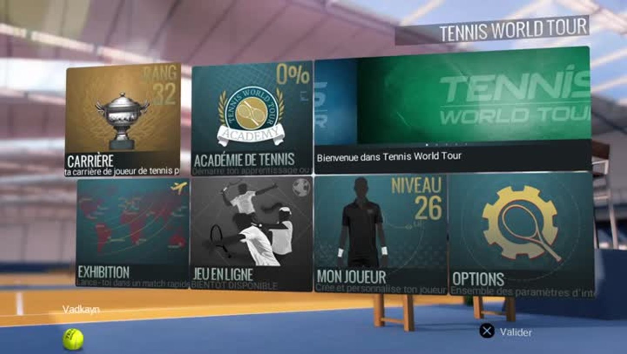 Tennis World Tour : Carrière - Vidéo Dailymotion
