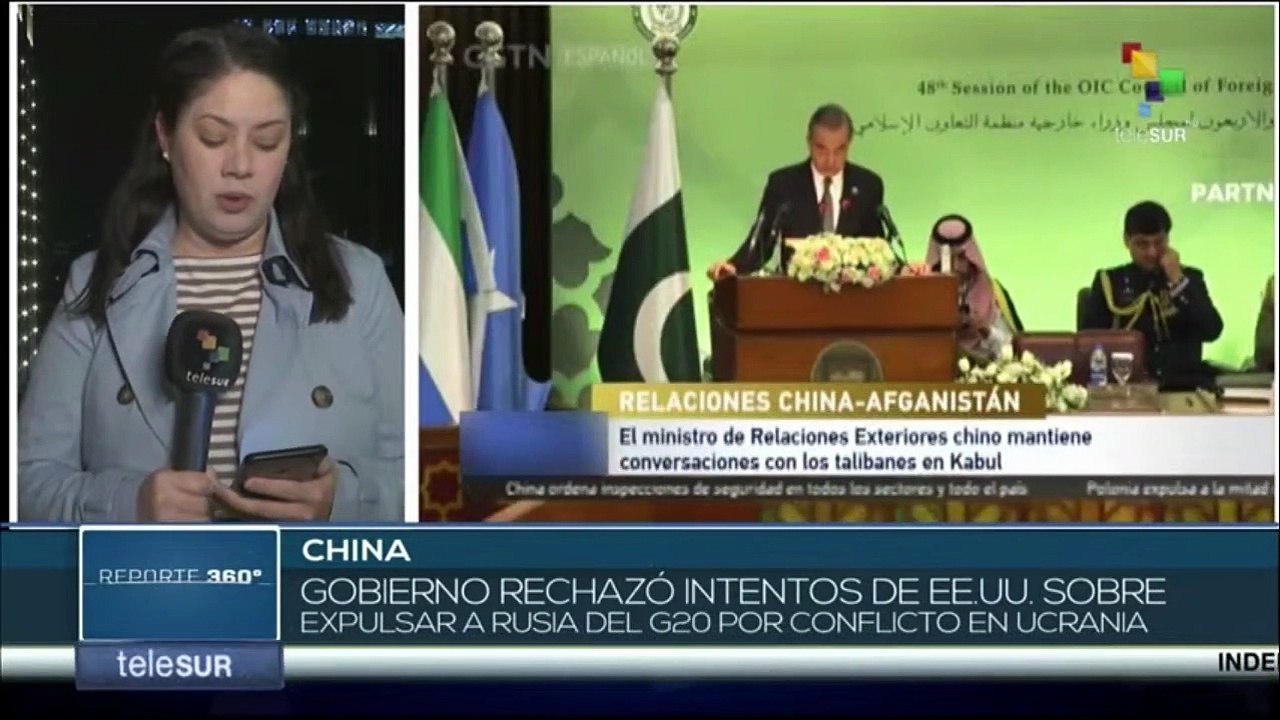 Canciller de China rechazó intentos de EE.UU. de expulsar a Rusia del G20