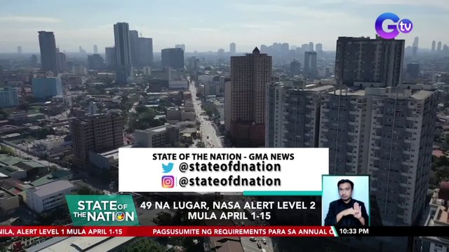 Maraming lugar sa bansa kabilang ang Metro Manila, mananatili sa Alert Level 1 mula April 1-15 | SONA