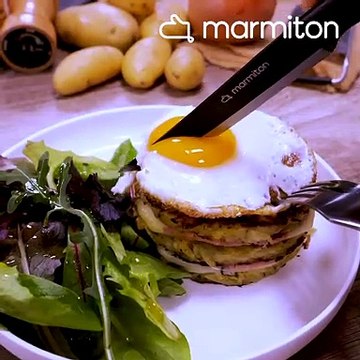 Röstis de pommes de terre façon croques-madame