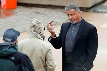 Sylvester Stallone in Oklahoma filming his Tulsa King Series