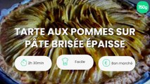 Tarte aux pommes sur pâte brisée épaisse