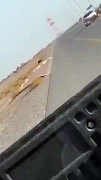 Un âne au milieu de la route poussé par son pote