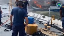Embarcación explota en Puntarenas: Bomberos y Guardacostas controlaron el fuego
