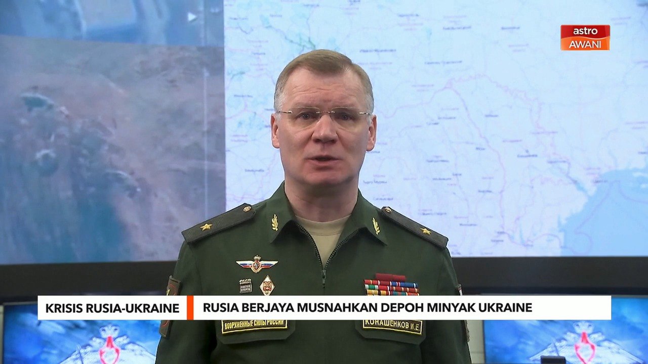 Krisis Rusia-Ukraine | Rusia berjaya musnahkan depoh minyak Ukraine