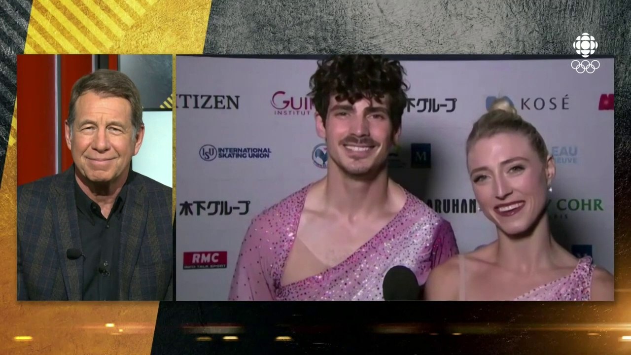 2022 Piper Gilles & Paul Poirier Worlds Post-FD Interview (Canadian Coverage) 720p