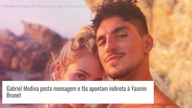 Indireta? Gabriel Medina posta mensagem sobre pessoas ruins após levar unfollow de Yasmin Brunet