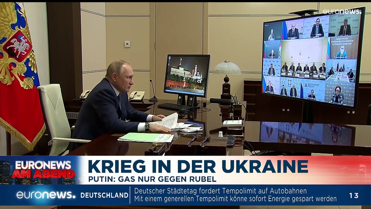 Ukraine-Krieg Tag 36: Putin und das Dekret zum Gas - Euronews am Abend 31.03.22
