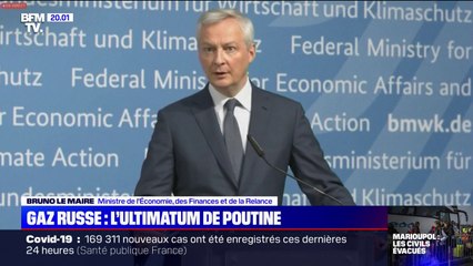 Bruno Le Maire assure "préparer le scénario" d'une coupure du gaz russe