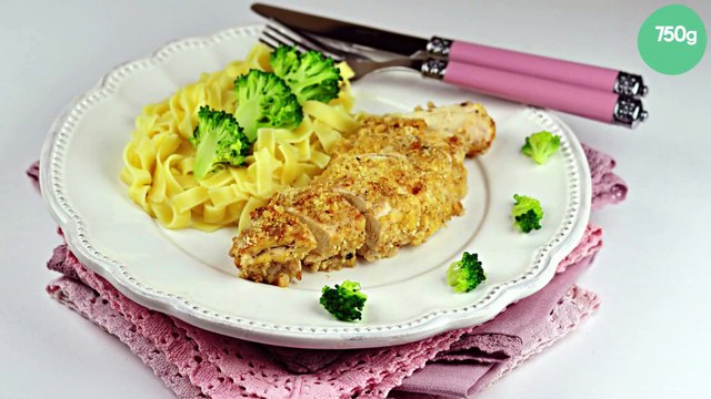 Blancs de volaille panés à la moutarde et aux noix