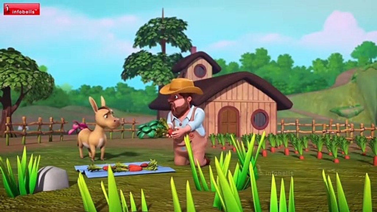 Farmer and the Silly Donkey   Telugu Stories for Children   Infobells