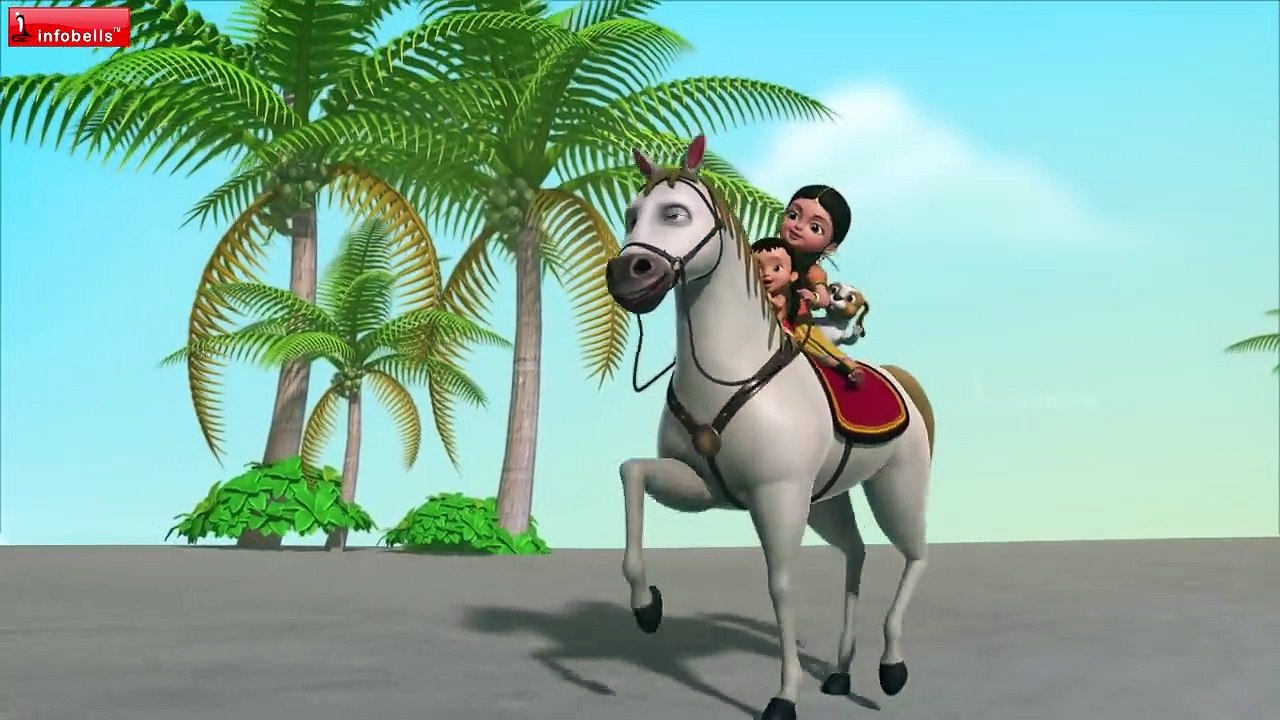 Chal Chal Gurram   Telugu Rhymes for Children   Infobells