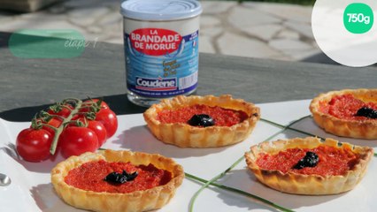 Feuilleté brandade de morue tomates