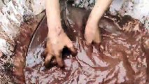 Gritty Red Dirt Sand Cement Messy Water Crumbles Cr: Mini Libi ASMR