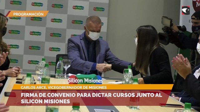 Firma de convenio para dictar cursos junto al Silicon Misiones