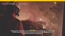 Los incendios forestales afectaron al menos 40 viviendas en Valparaíso, Chile.