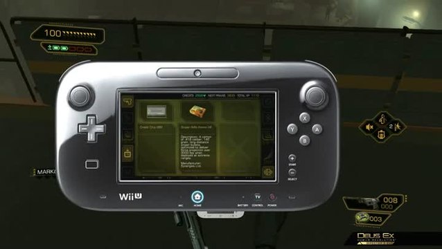 Deus Ex : Human Revolution Director's Cut : GC 2013 : Progressez avec le GamePad