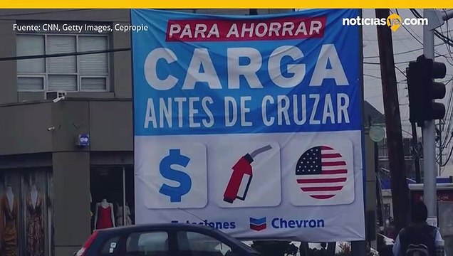 Residentes de California , agobiados por los altos precios de la gasolina, cruzan la frontera para comprar combustible más barato en México