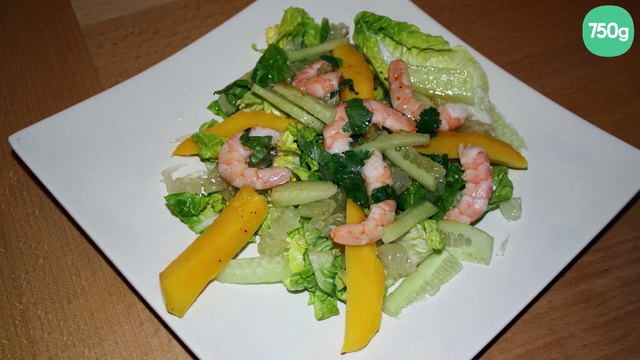 Salade crevettes-mangue-pamplemousse chinois