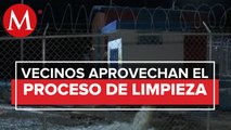 Aprovechan la limpieza de un pozo en Escobedo, Nuevo León