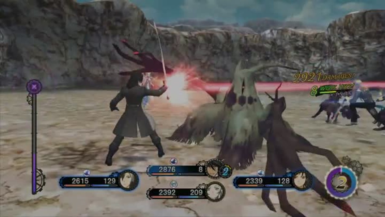 Tales of Xillia 2 : Présentation des personnages - Combat avec Gaius