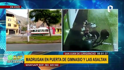 SJL: madrugaron para ir al gimnasio y las asaltan