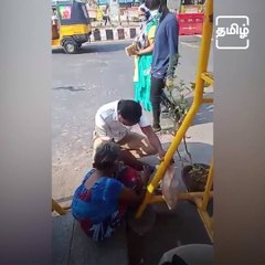 This Traffic Police Is A Gem Indeed! Chennai Traffic Police Helps 80 Year Old
