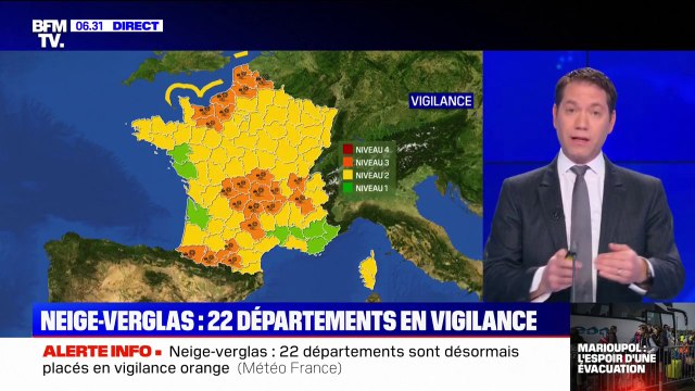 Neige et verglas: 22 départements placés en vigilance orange ce matin