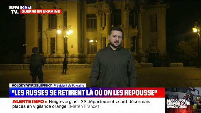 Volodymyr Zelensky: Les Russes se retirent là où nous les combattons