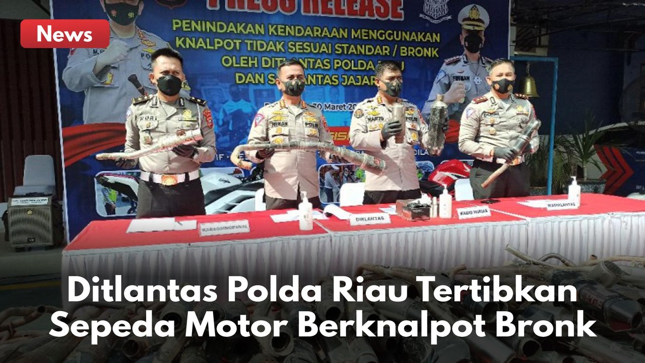 Jelang Ramadan, Ditlantas Polda Riau Tertibkan Sepeda Motor Berknalpot Bronk !!