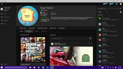 Xbox App sous Windows 10