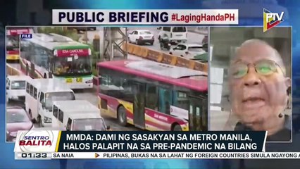 MMDA: Dami ng sasakyan sa Metro Manila, halos malapit na sa dami noong pre-pandemic