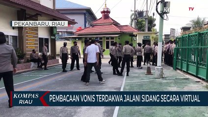 Pembacaan Vonis Terdakwa Jalani Sidang Secara Virtual