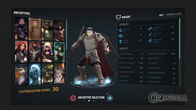 Crowfall - Retour sur la progression des personnages