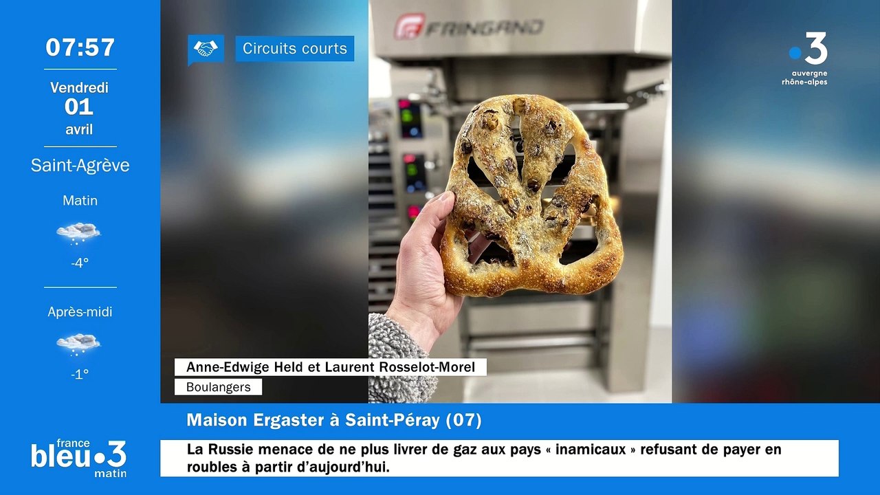 A Saint-Péray, nouvelle boulangerie artisanale "Maison Ergaster" ses pains bio et spécialités sucrées/salées