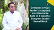 Demands of G23 leaders accepted, election to be held in 3 months: Congress leader Kamal Nath