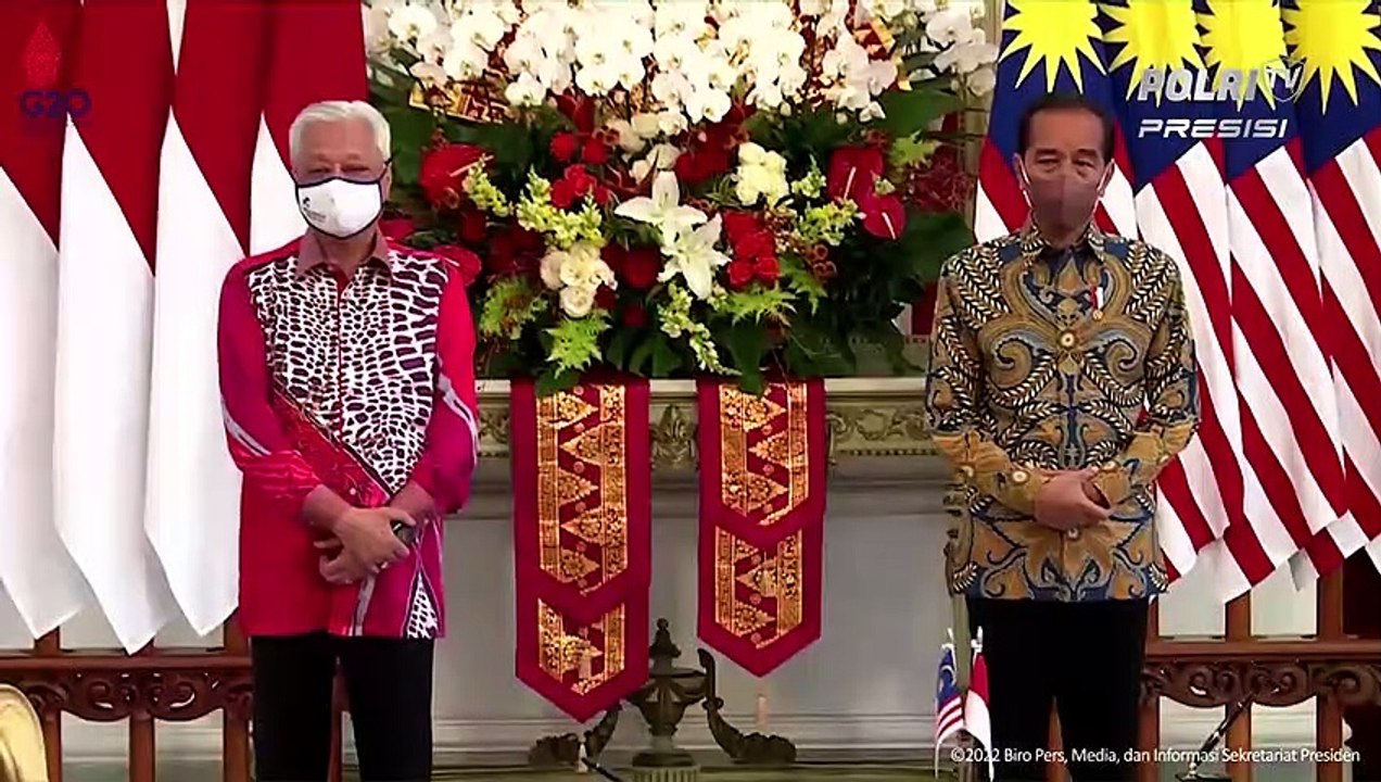 Presiden Jokowi Terima Kungan Kerja Perdana Menteri Malaysia di Istana Merdeka