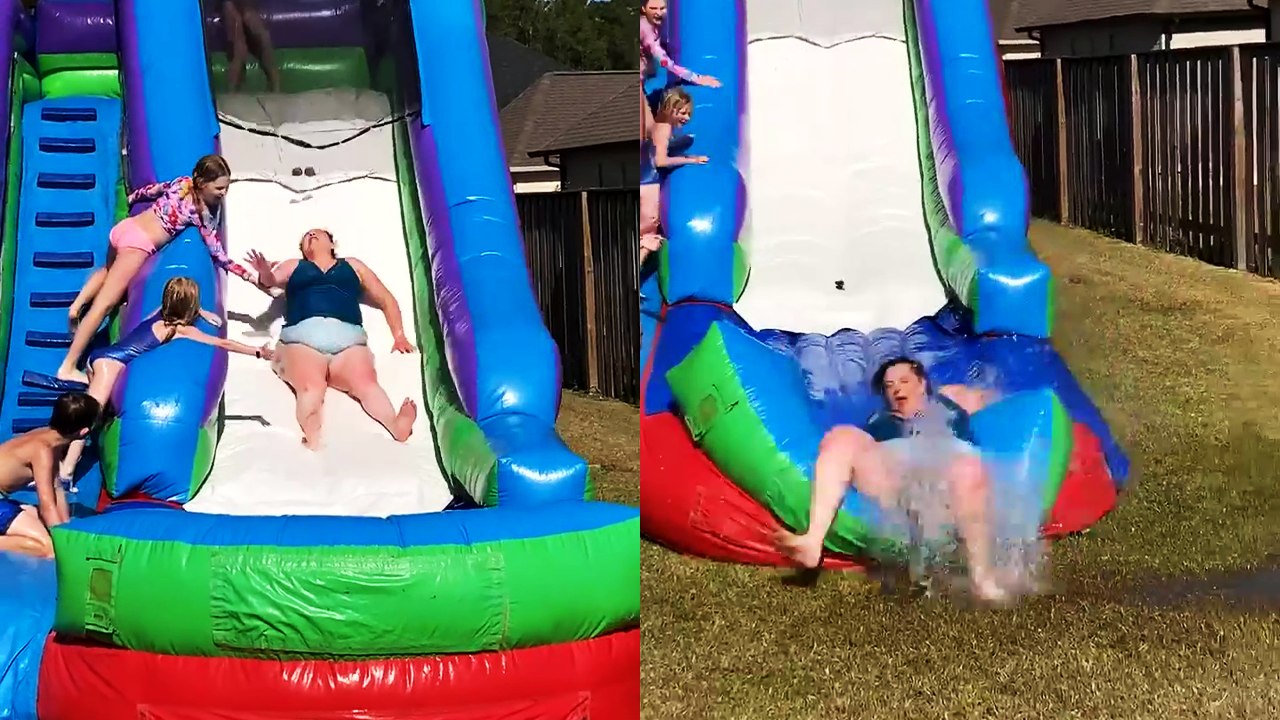 'Here's why you should NEVER wear glasses while going down a waterslide '
