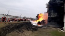 Arden varios depósitos de combustible en Bélgorod por una acción que Rusia atribuye a Ucrania