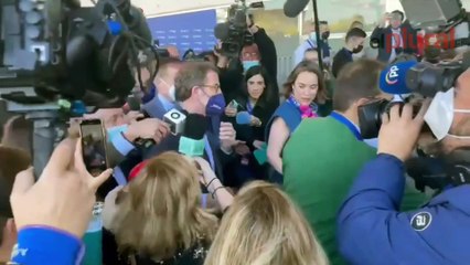 Así ha sido la llegada de Feijóo al Congreso del PP