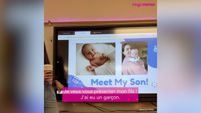 Cette professeur de retour de congé maternité répond aux questions de ses élèves sur la maternité