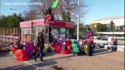 Climate protestors blockade 10 UK oil terminals