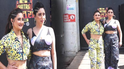 Rashmi Desai और Neha Bhasin गाने Parwah को प्रमोट करने पहुंची Khatra Khatra के सेट पर | FilmiBeat