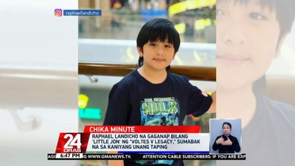 Raphael Landicho na gaganap bilang 'Little Jon' ng "Voltes V: Legacy," sumabak na sa kaniyang unang taping | 24 Oras