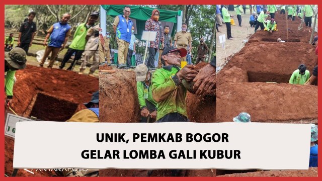 Sambut Ramadhan, Pemkab Bogor Gelar Lomba Gali Kuburan