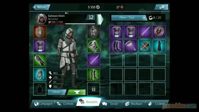 Assassin's Creed Identity : Stuff Compétences Forge